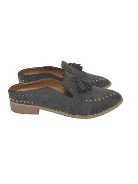 Mi.iM Women’s Adline Mule Faux Leather Slip-On Studded Shoes Size 7 Charcoal